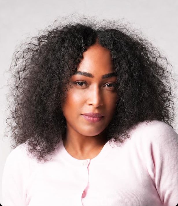Before: frizzier, less defined curls