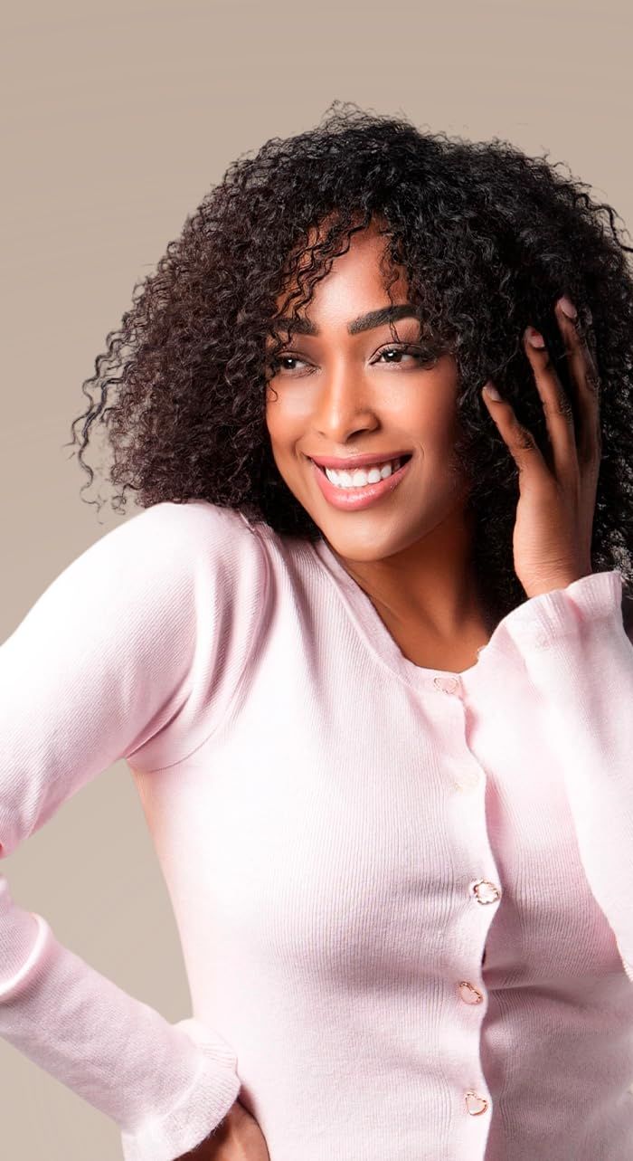 Woman with soft defined curls